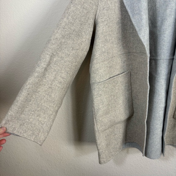 Eileen Fisher wool blend open front jacket coat two tone - Picture 2 of 6